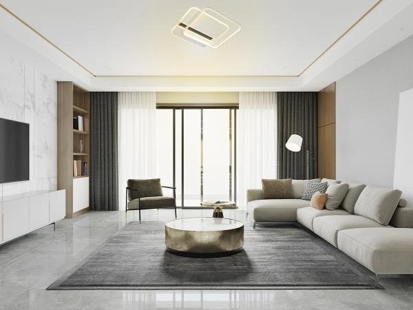 LED Димируем плафон LED/95W/230V 3000-6500K бял + дистанционно управление