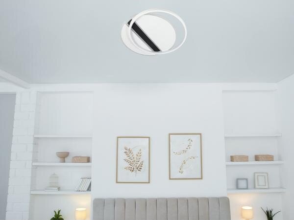 LED Димируем плафон LED/80W/230V 3000-6500K бял + дистанционно управление