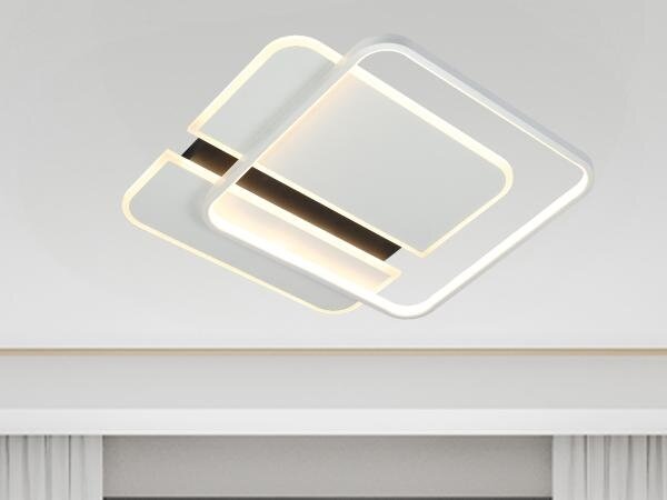 LED Димируем плафон LED/95W/230V 3000-6500K бял + дистанционно управление