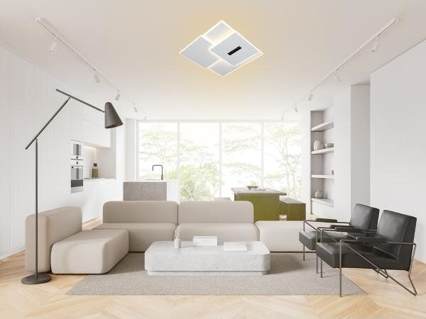 LED Димируем плафон LED/95W/230V 3000-6500K бял + дистанционно управление