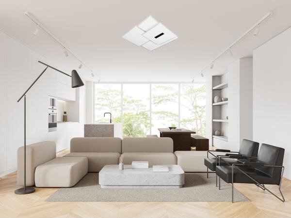 LED Димируем плафон LED/95W/230V 3000-6500K бял + дистанционно управление