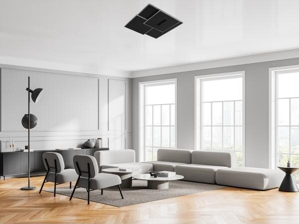 LED Димируем плафон LED/95W/230V 3000-6500K черен + дистанционно управление