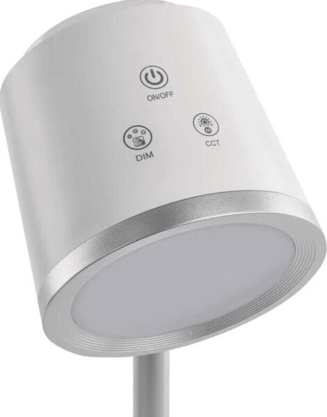 LED регулируема настолна лампа 4в1, 6W, 3.7V, 3000K/4000K/6500K, бяла