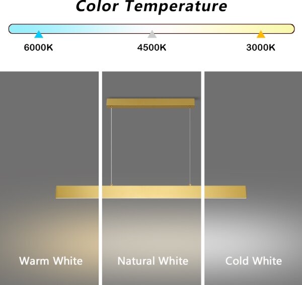 Brilagi - LED Димируем пендел SLIMLINE LED/40W/230V 3000-6000K златист + д.у