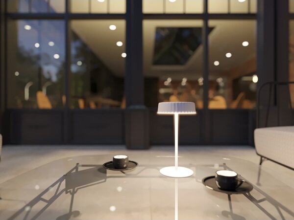 LED димируема соларна настолна лампа VIVIEN LED/3W/5V 2700K IP54 бяла