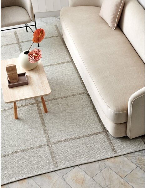 Кремав килим за открито и закрито 70x100 cm Ada Fossil – Pappelina