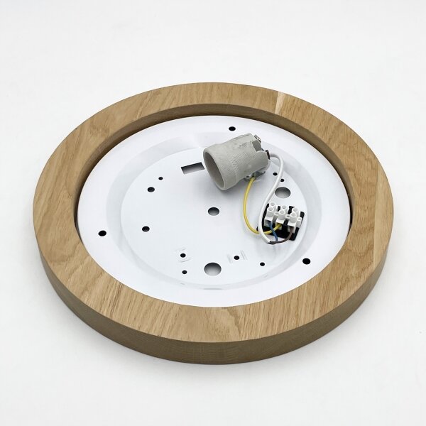 Brilagi - LED Плафон BELLADONNA 1xE27/15W/230V Ø 30 см бял/дъб