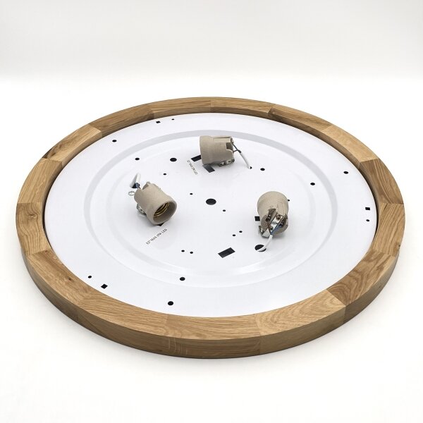 Brilagi - LED Плафон BELLADONNA 3xE27/15W/230V Ø 50 см кремав/дъб