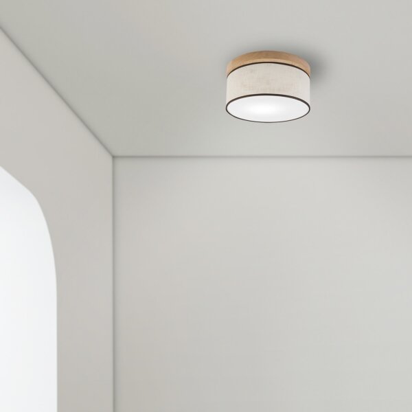 Brilagi - LED Плафон BELLADONNA 1xE27/15W/230V Ø 30 см кремав/дъб