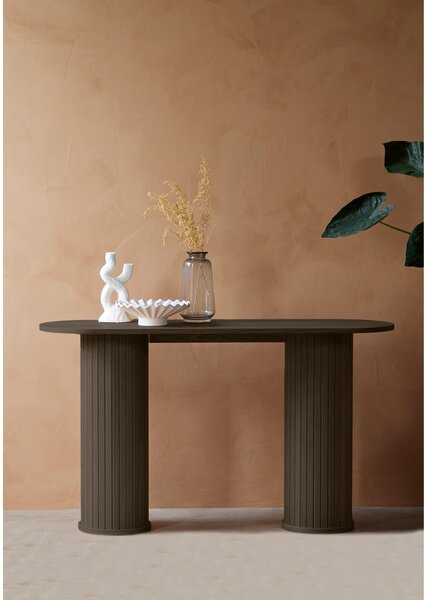Кафява конзолна маса 40x130 cm Nola – Unique Furniture