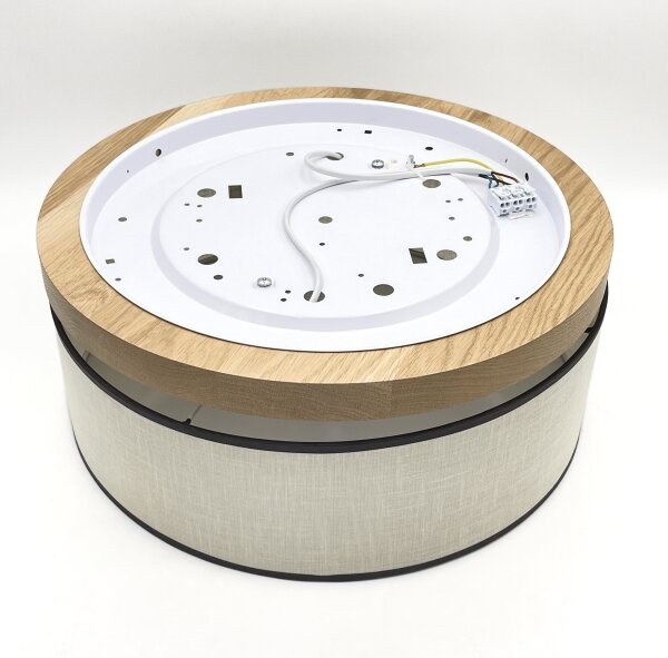 Brilagi - LED Плафон BELLADONNA 2xE27/15W/230V Ø 40 см кремав/дъб