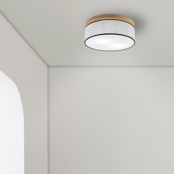 Brilagi - LED Плафон BELLADONNA 2xE27/15W/230V Ø 40 см бял/дъб