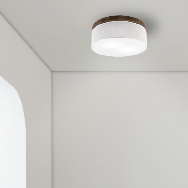 Brilagi - LED таванно осветително BELLADONNA 2xE27/15W/230V, Ø40 см, бяло/дъб