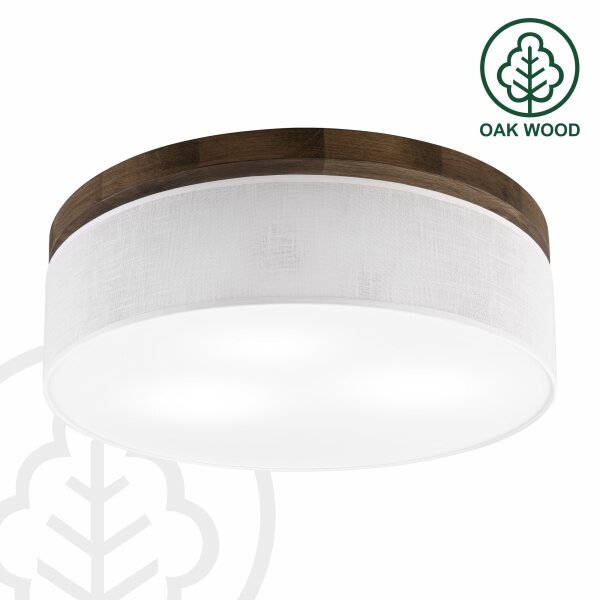 Brilagi - LED таванно осветително BELLADONNA 3xE27/15W/230V, Ø50 см, бяло/дъб ор