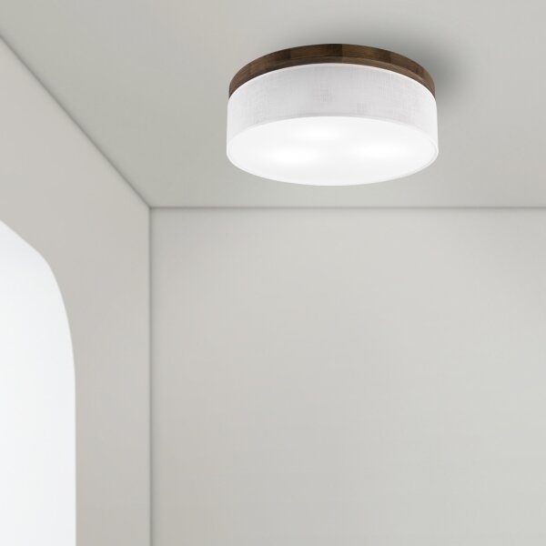 Brilagi - LED таванно осветително BELLADONNA 3xE27/15W/230V, Ø50 см, бяло/дъб ор