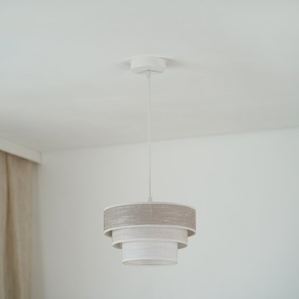 Brilagi - Пендел ALASKA LUNETA 1xE27/15W/230V Ø 25 см сив/кремав