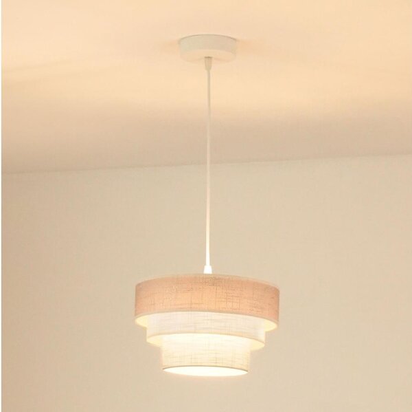 Brilagi - Пендел ALASKA LUNETA 1xE27/15W/230V Ø 25 см сив/кремав