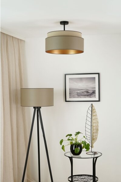 Brilagi - Плафон OREGON VEGE 1xE27/15W/230V, Ø 45 см, сив