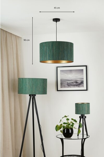 Brilagi - Полилей BOSTON ROLLER 1xE27/15W/230V, Ø 45 см, зелен/злато