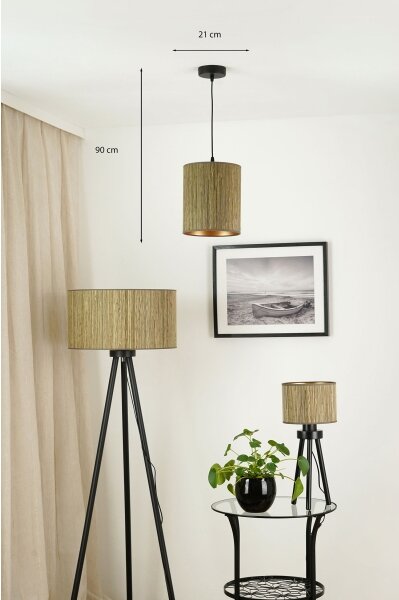 Brilagi - Полилей BOSTON ROLLER 1xE27/15W/230V пр. 21 см кафяв/златен