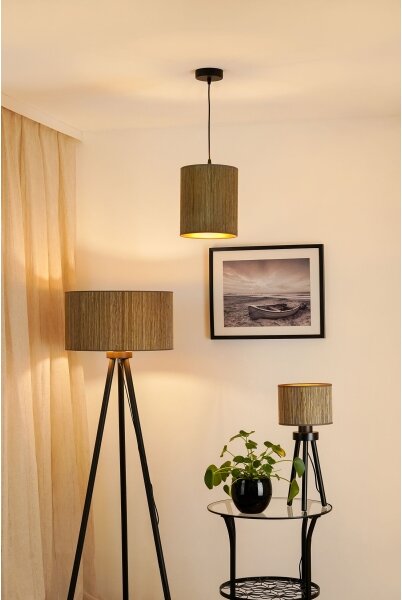 Brilagi - Полилей BOSTON ROLLER 1xE27/15W/230V пр. 21 см кафяв/златен