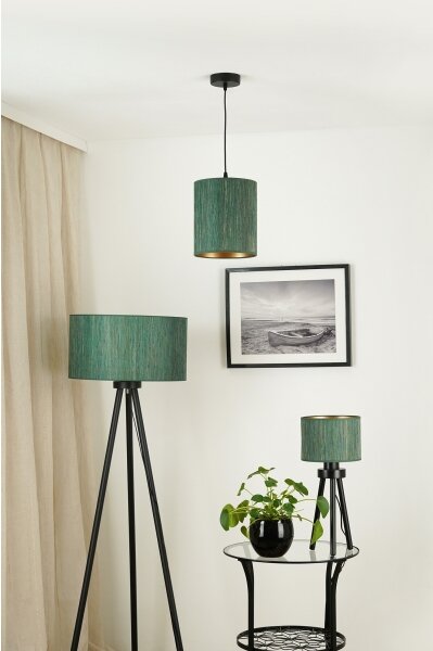 Brilagi - Полилей BOSTON ROLLER 1xE27/15W/230V, Ø 21 см, зелен/злато
