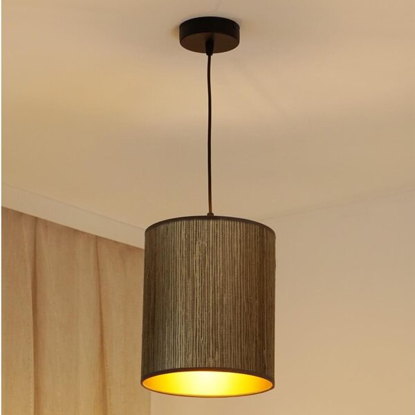 Brilagi - Полилей BOSTON ROLLER 1xE27/15W/230V пр. 21 см кафяв/златен