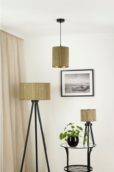 Brilagi - Полилей BOSTON ROLLER 1xE27/15W/230V пр. 21 см кафяв/златен