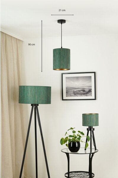 Brilagi - Полилей BOSTON ROLLER 1xE27/15W/230V, Ø 21 см, зелен/злато