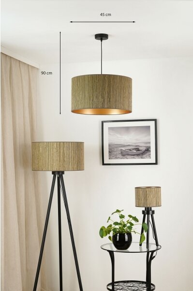 Brilagi - Полилей BOSTON ROLLER 1xE27/15W/230V, Ø 45 см, кафяв/златист