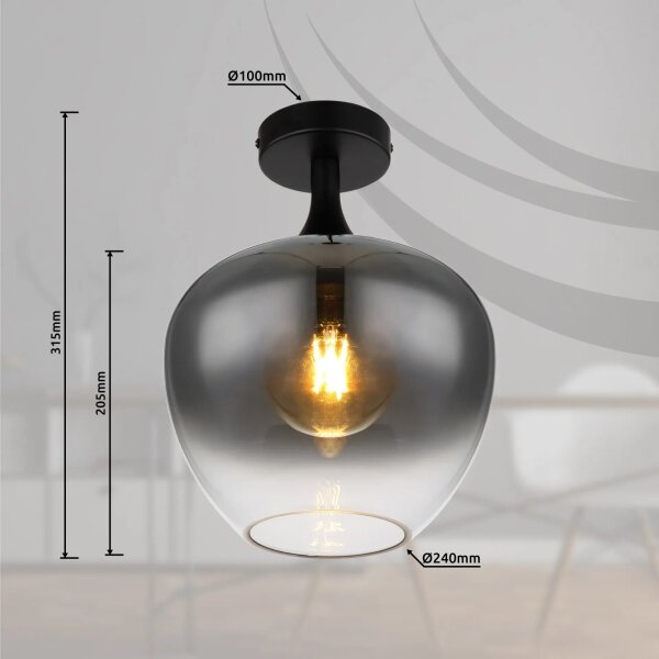 Globo 15548D - Плафон MAXY 1xE27/40W/230V опушен
