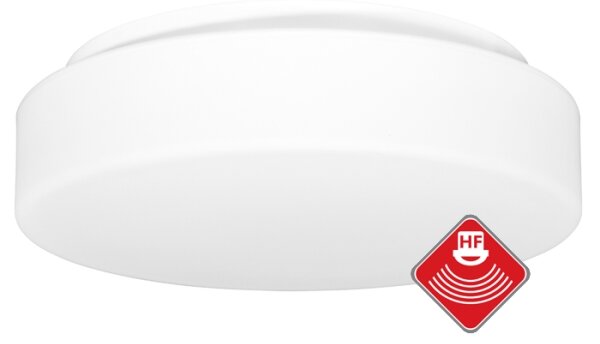 Ecolite W132-BI - Плафон със сензор HECTOR 1xE27/60W/230V IP44 бял