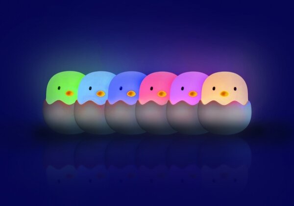 MegaLight - LED RGB регулируема детска лампа EGGY EGG LED/5V с док зарядно