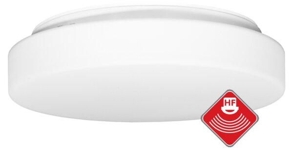 Ecolite W142-BI - Плафон със сензор HECTOR 2xE27/60W/230V IP44 бял