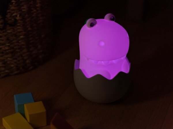 MegaLight - LED RGB Димируем акумулаторен детски докосване лампа DIGGY DINO LED/5V
