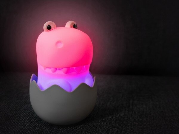 MegaLight - LED RGB Димируем акумулаторен детски докосване лампа DIGGY DINO LED/5V