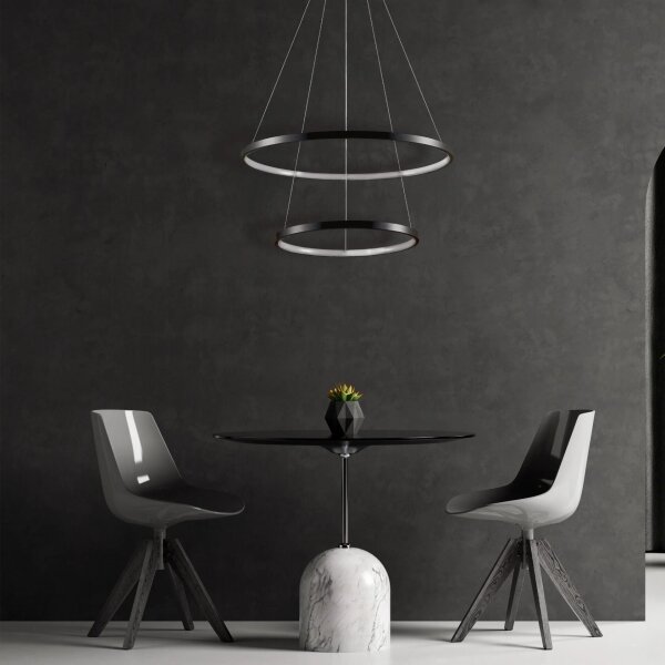 LED Пендел LEA LED/35W/230V 4000K Ø 60 см черен