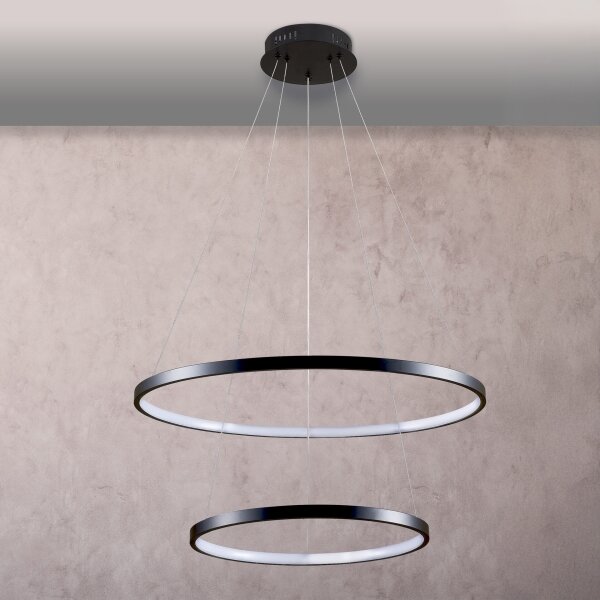 LED Пендел LEA LED/35W/230V 4000K Ø 60 см черен