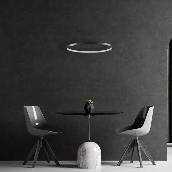 LED Пендел LEA LED/20W/230V 4000K Ø 50 см черен