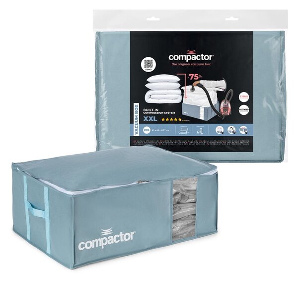 Вакуумна пластмасова кутия за съхранение на дрехи 65x45x27 cm Blue Edition – Compactor