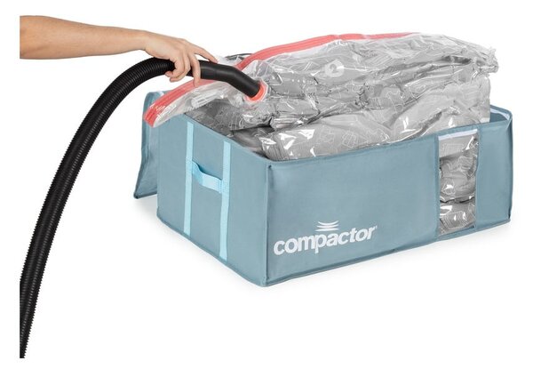 Вакуумна пластмасова кутия за съхранение на дрехи 65x45x27 cm Blue Edition – Compactor
