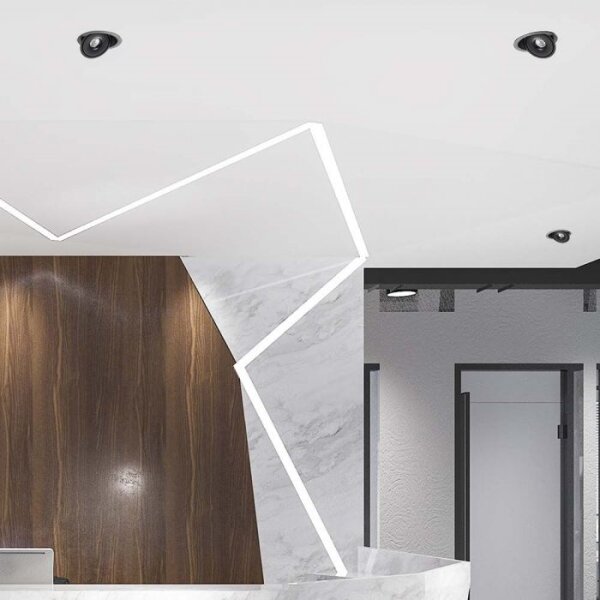 LED вградено осветително тяло 20W 230V 3000/4000/6400K Ø16,5 см черно
