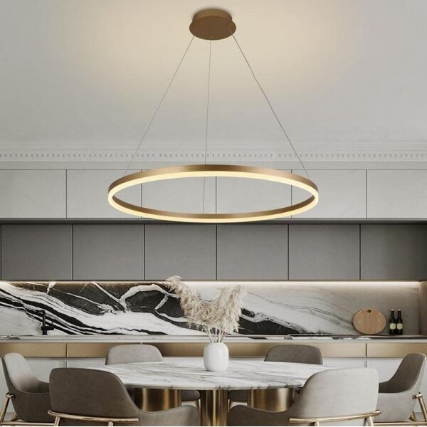 Brilagi - Димируем LED полилей на кабел CIRCLE LED/55W/230V 3000-6500K златист + дистанционно управление