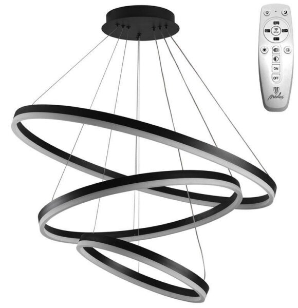 Brilagi -LED димируем полилей на кабел CIRCLE LED/125W/230V 3000-6500K черен+дистанционно управление