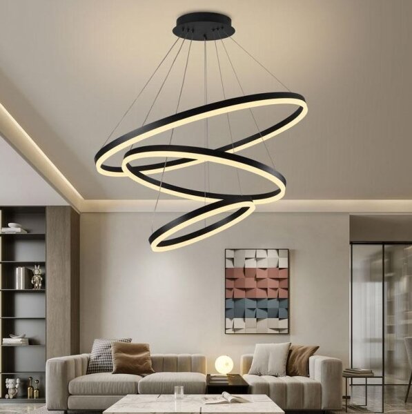 Brilagi -LED димируем полилей на кабел CIRCLE LED/125W/230V 3000-6500K черен+дистанционно управление