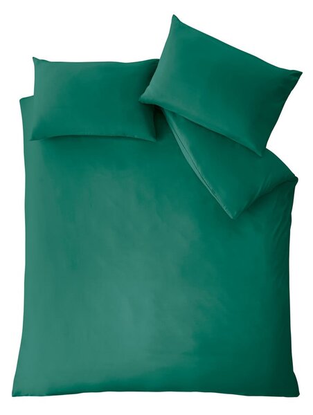 Тъмнозелено единично спално бельо от микрофибър 135x200 cm So Soft Easy Iron – Catherine Lansfield