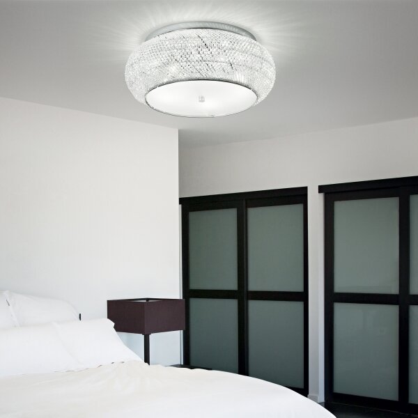 Ideal Lux - Кристален плафон PASHA 14xE14/40W/230V Ø 65 хром