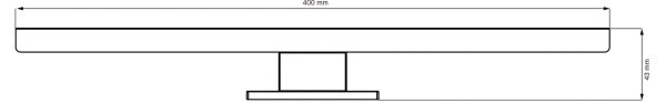 LED Лампа за огледало в баня SAMOS LED/8W/230V 4000K 40 см IP44 черен