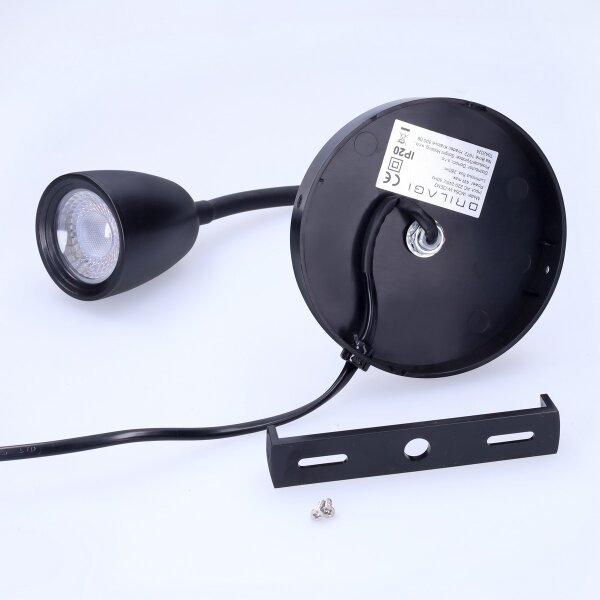 Solight WO54-B - LED Димируема малка лампа за стена LED/4W/230V черен