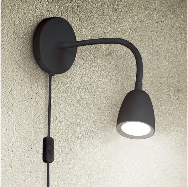 Solight WO54-B - LED Димируема малка лампа за стена LED/4W/230V черен